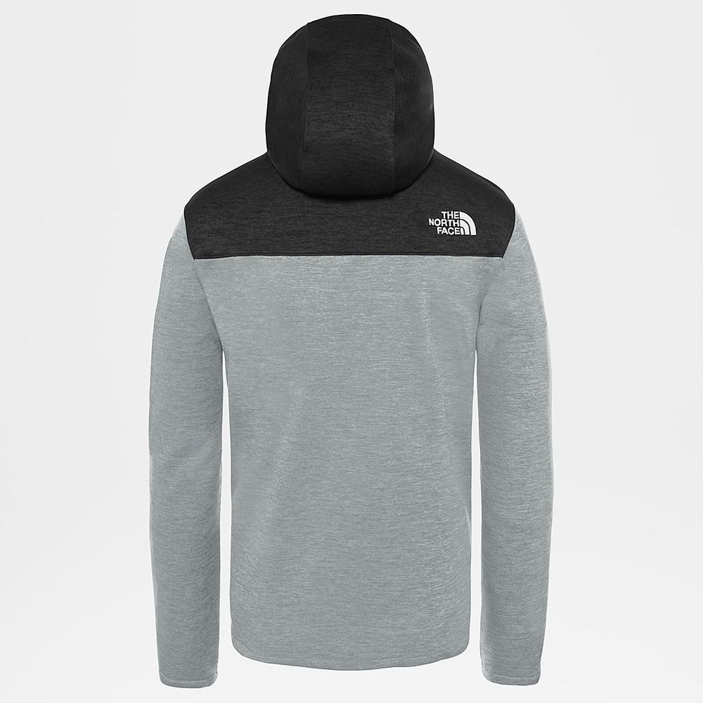 Fleece Mikiny The North Face Tech Emilio S Kapucňou Fleece Panske Čierne Siva | CUW-702438