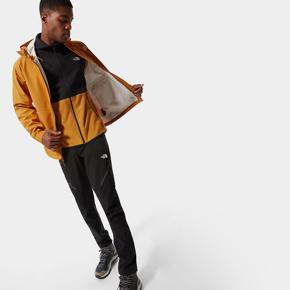 Fleece Mikiny The North Face Tka Glacier Panske Žlté Čierne | NPM-504162