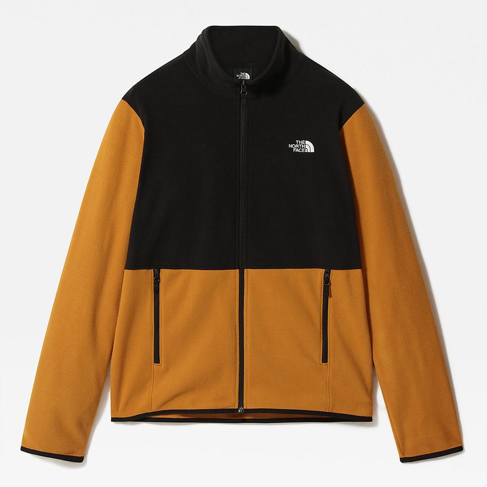 Fleece Mikiny The North Face Tka Glacier Panske Žlté Čierne | NPM-504162