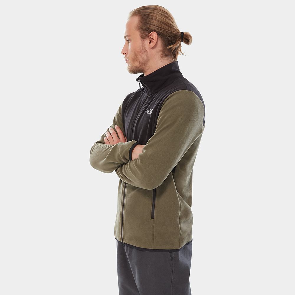 Fleece Mikiny The North Face Tka Glacier Panske Zelene Čierne | STL-409238