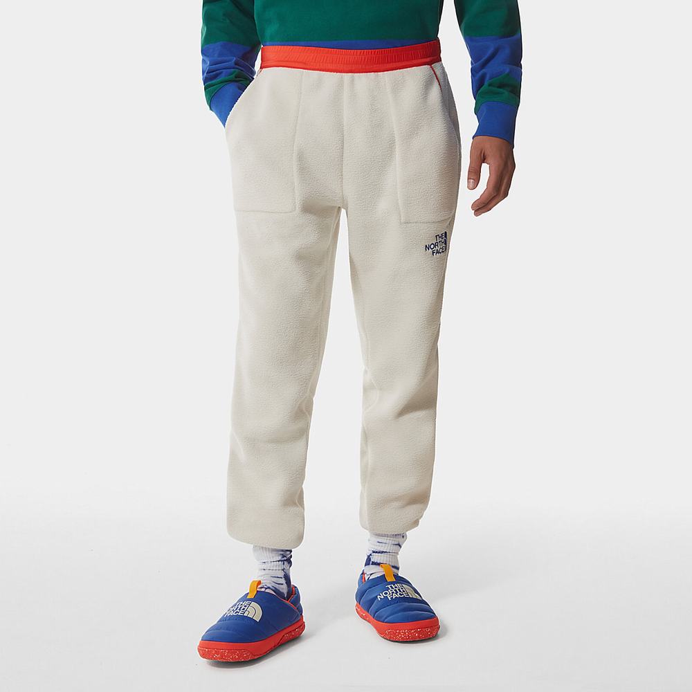 Jogger Nohavice The North Face COLOUR BLOCK FLEECE Panske Biele Modre | HDO-512904