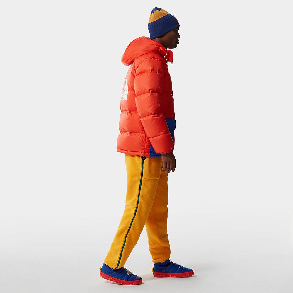 Jogger Nohavice The North Face COLOUR BLOCK FLEECE Panske Zlate Modre Zelene | NUV-194385