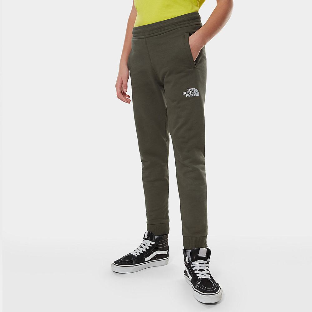 Jogger Nohavice The North Face Fleece Chlapcenske Zelene Biele | FNT-635189