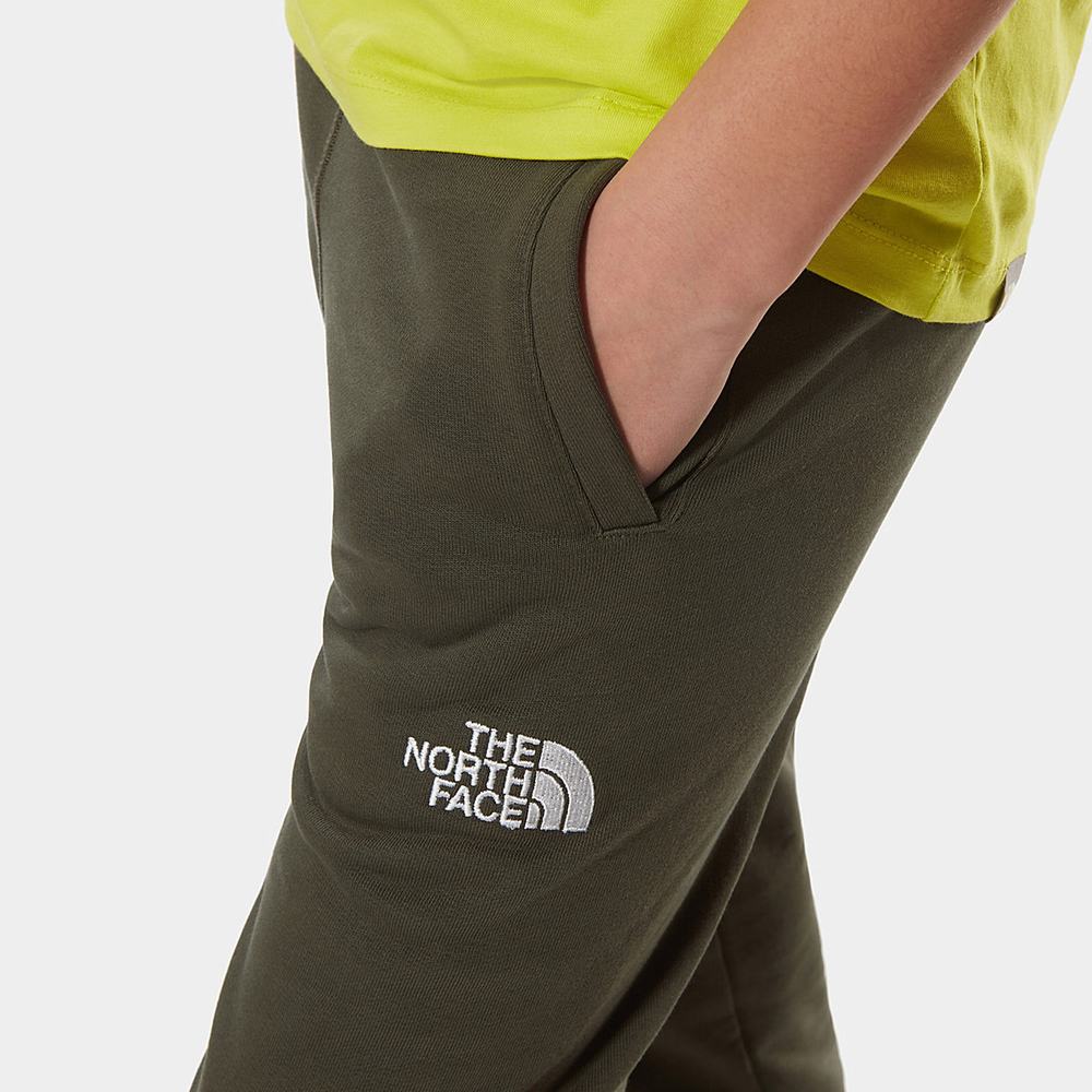 Jogger Nohavice The North Face Fleece Chlapcenske Zelene Biele | FNT-635189