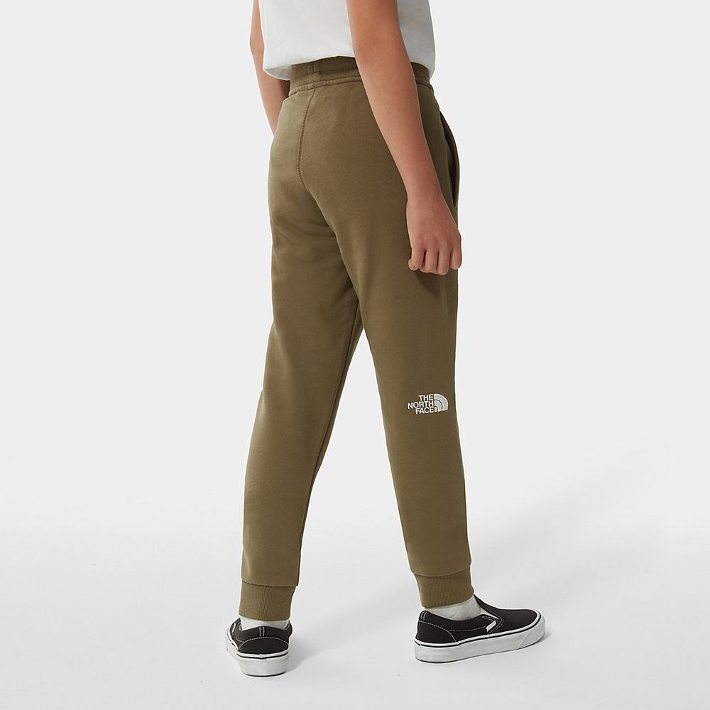 Jogger Nohavice The North Face Fleece Chlapcenske Olivovo Zelená Zelene Biele | WUD-758340