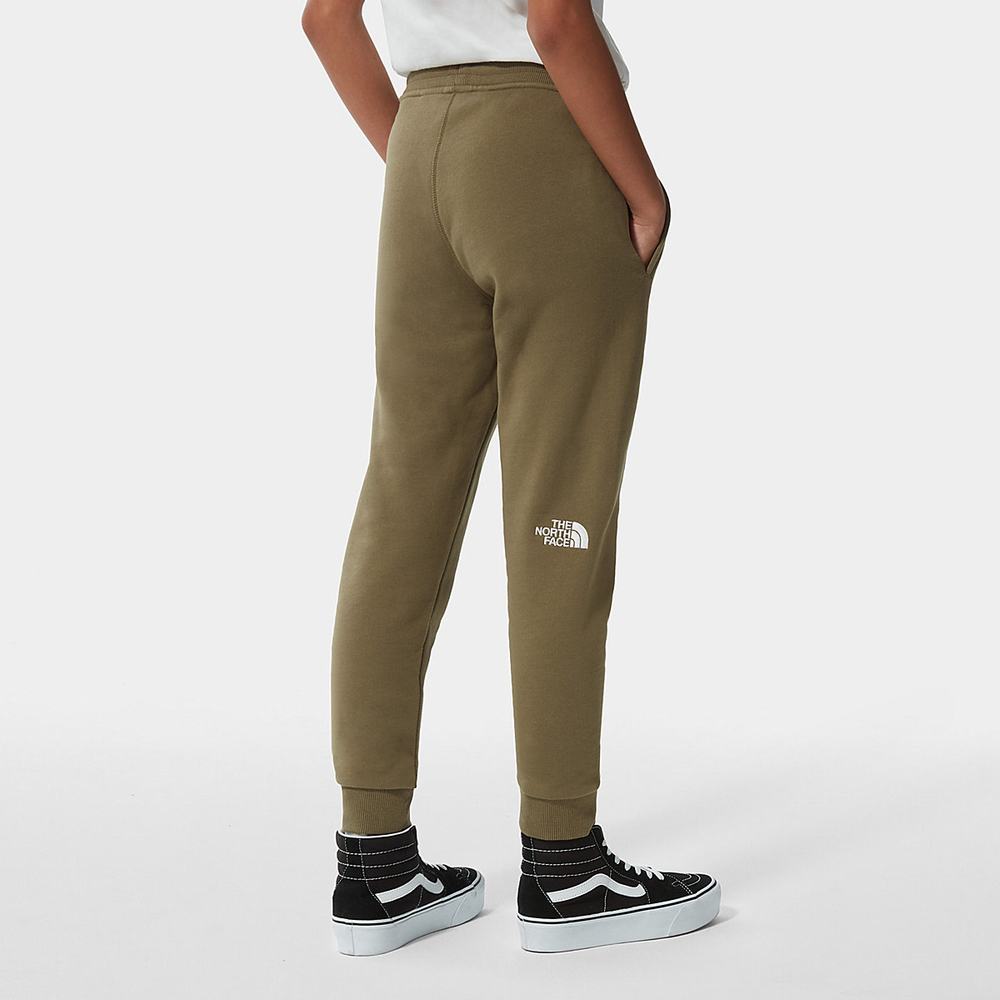 Jogger Nohavice The North Face Fleece Chlapcenske Olivovo Zelená Zelene Biele | WUD-758340