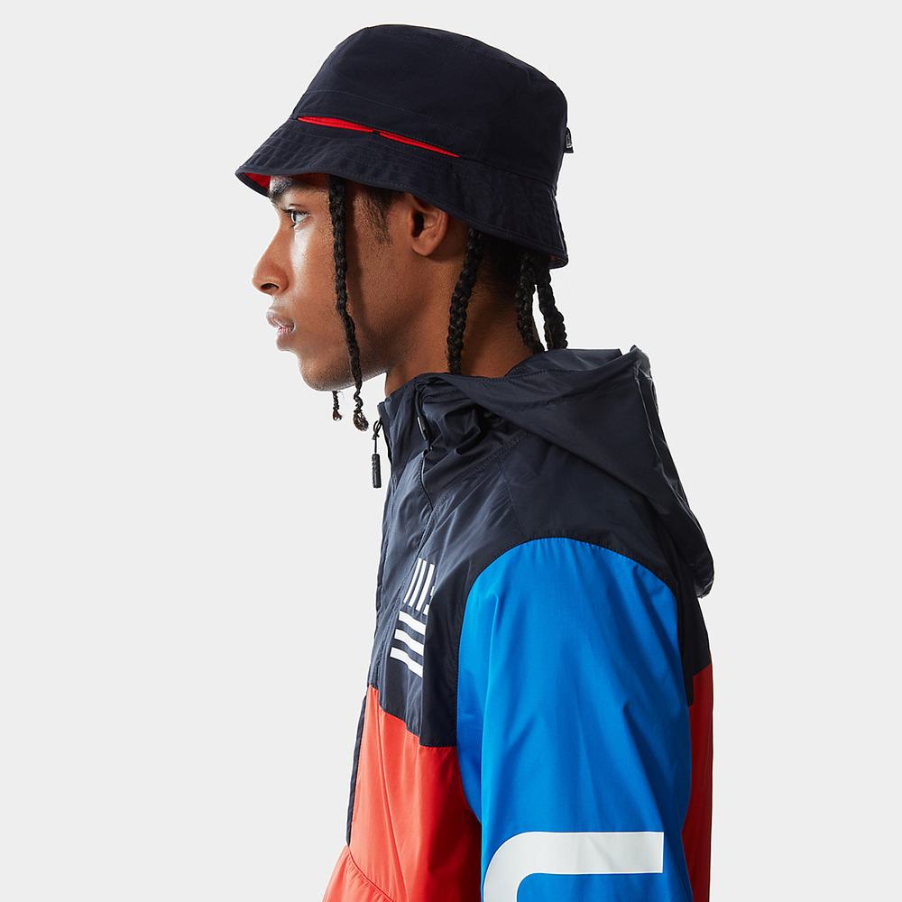 Klobuky The North Face INTERNATIONAL COLLECTION REVERSIBLE SPECTATOR BUCKET HAT Damske Námornícka Modrá Červené | OTJ-492081