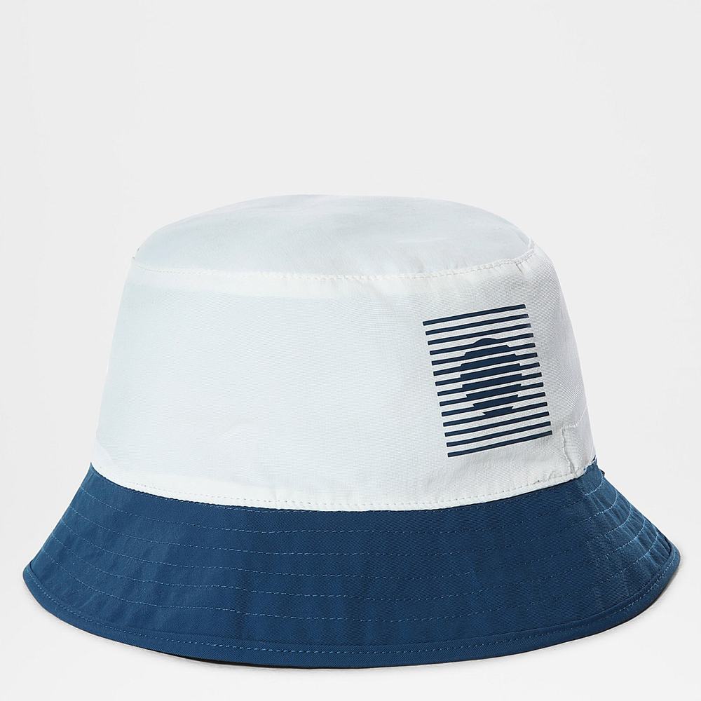 Klobuky The North Face INTERNATIONAL COLLECTION REVERSIBLE SPECTATOR BUCKET HAT Panske Biele Modre | SUG-412386