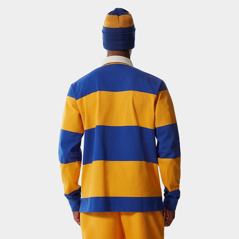 Kosele The North Face Colour Block Rugby Panske Modre Zlate | WBT-970654