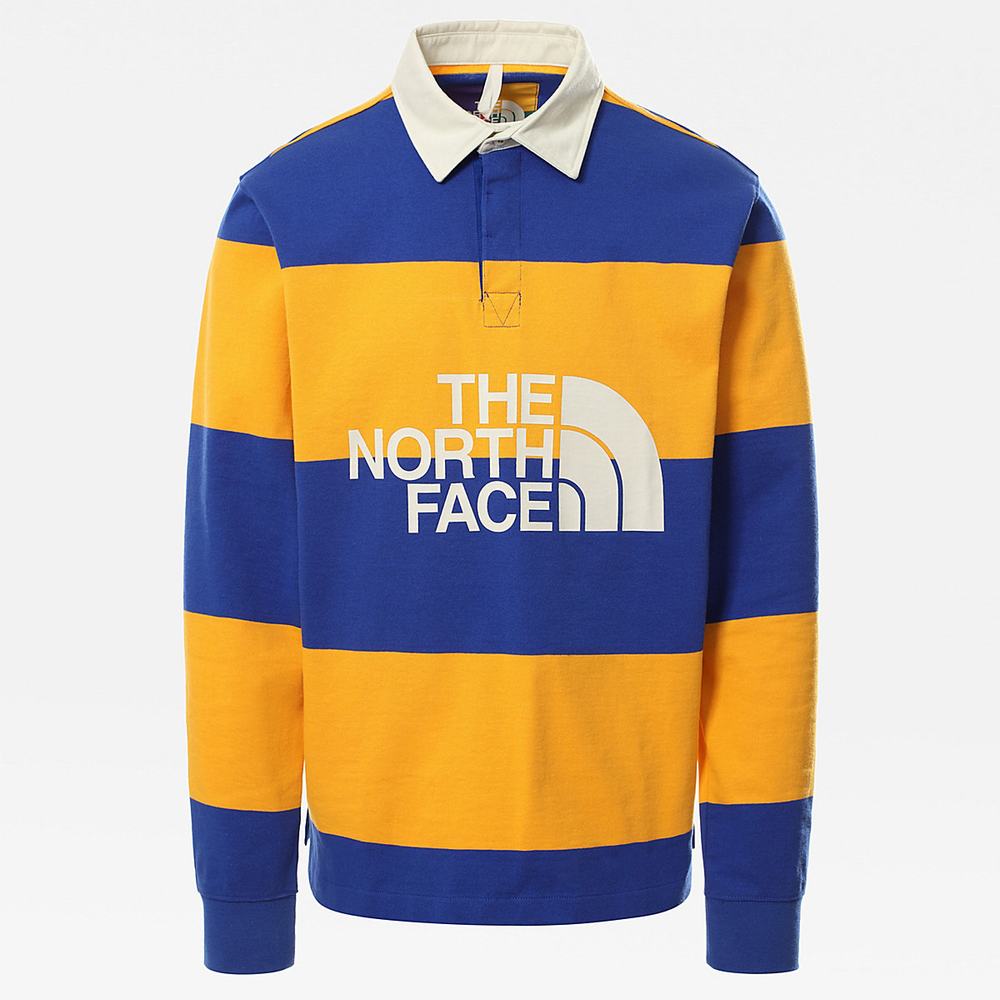 Kosele The North Face Colour Block Rugby Panske Modre Zlate | WBT-970654