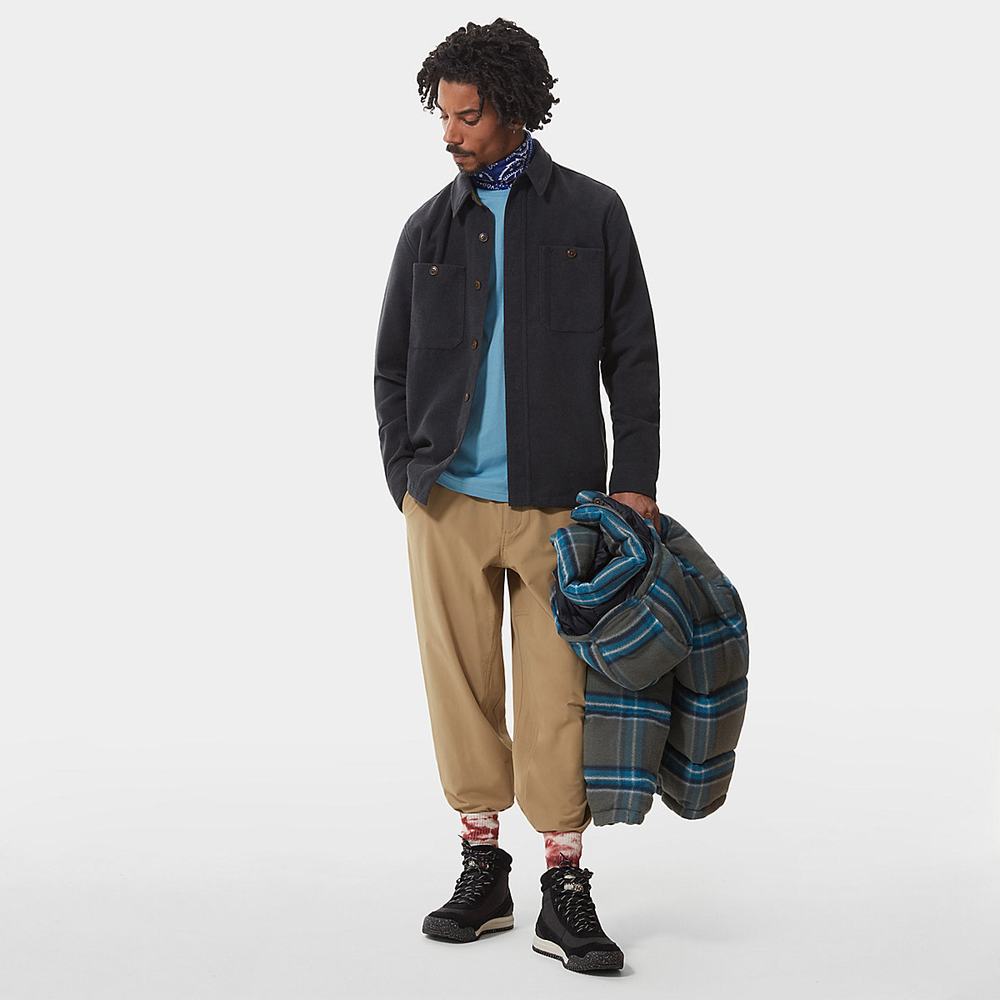 Kosele The North Face Vlna Overshirt Panske Siva Olivovo Zelená Zelene | TUZ-809157