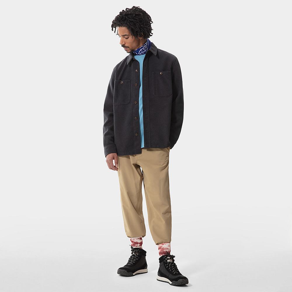 Kosele The North Face Vlna Overshirt Panske Siva Olivovo Zelená Zelene | TUZ-809157