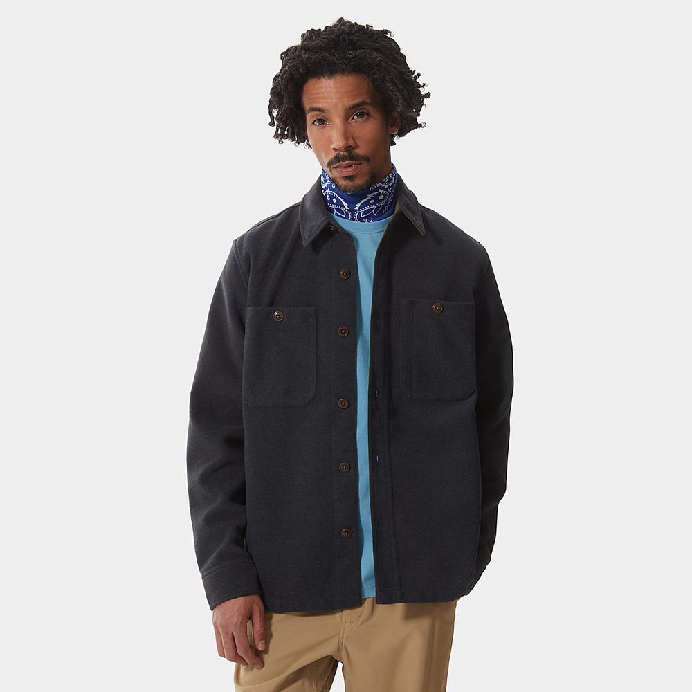 Kosele The North Face Vlna Overshirt Panske Siva Olivovo Zelená Zelene | TUZ-809157