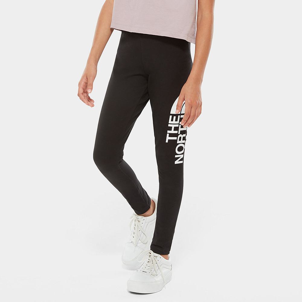 Leginy The North Face Big Logo Dievcenske Čierne Biele | DRO-627048