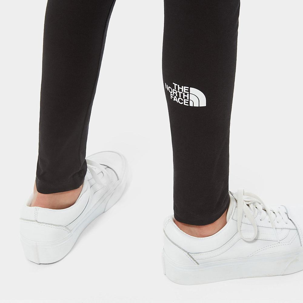 Leginy The North Face Big Logo Dievcenske Čierne Biele | DRO-627048