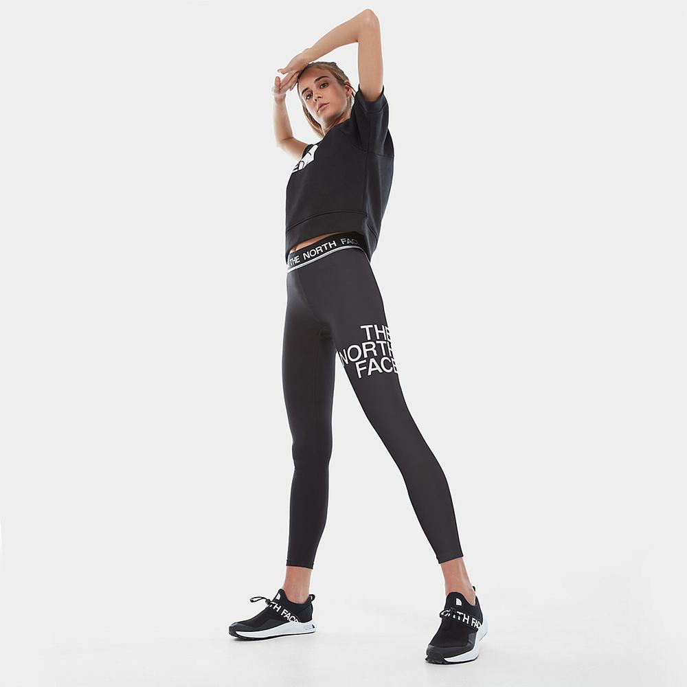 Leginy The North Face Flex Stredne Rise Damske Čierne Biele | UZW-193507