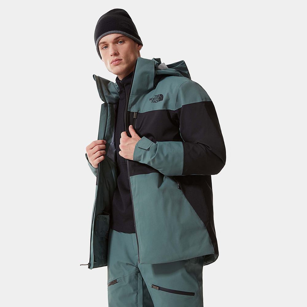 Lyžiarske Bundy The North Face Chakal Panske Zelene Čierne | MSX-314760