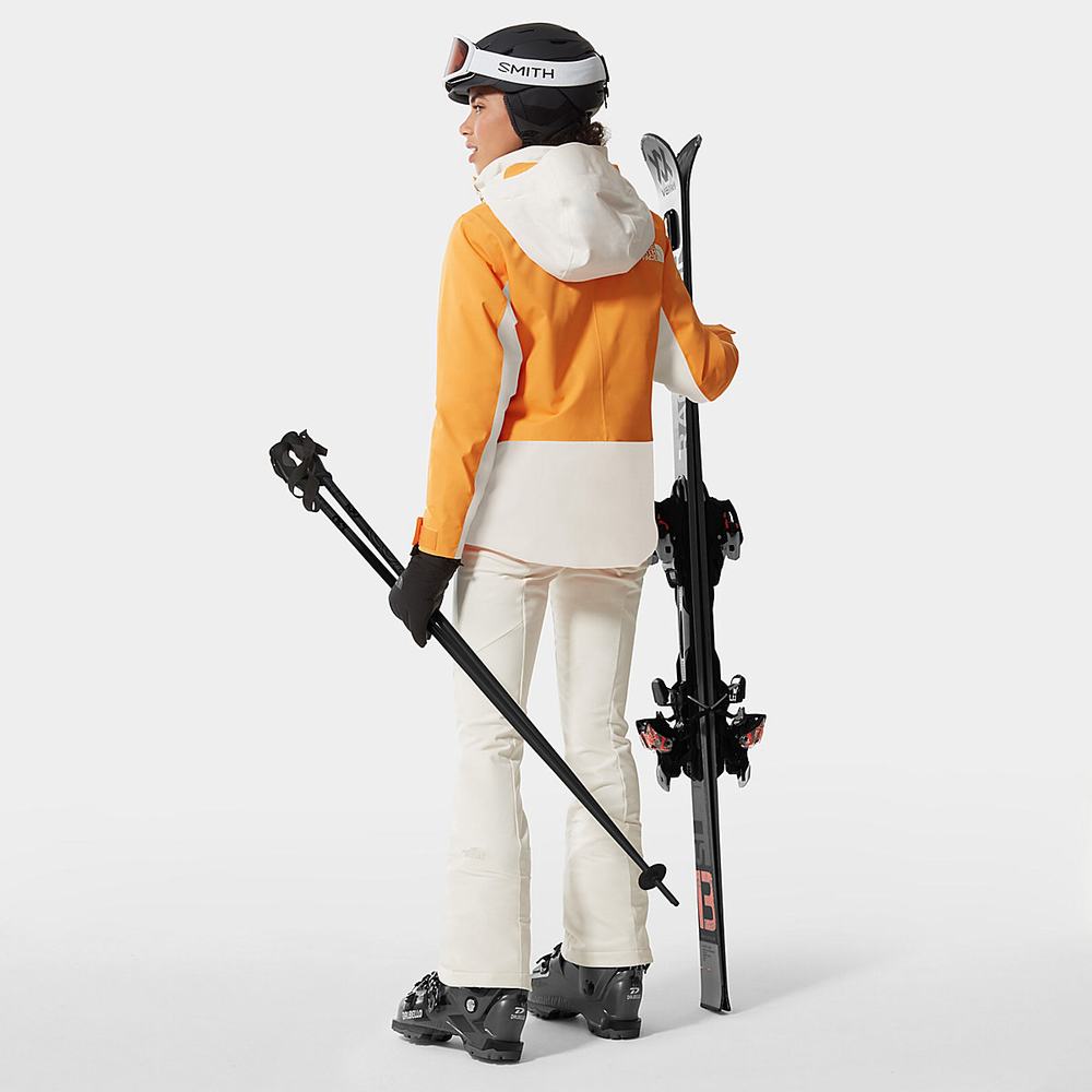 Lyžiarske Bundy The North Face Lenado Damske Oranžové Biele | UDJ-182307