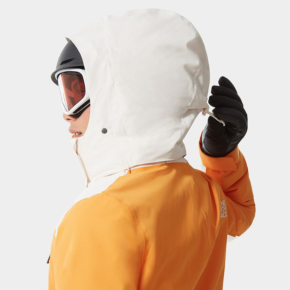 Lyžiarske Bundy The North Face Lenado Damske Oranžové Biele | UDJ-182307