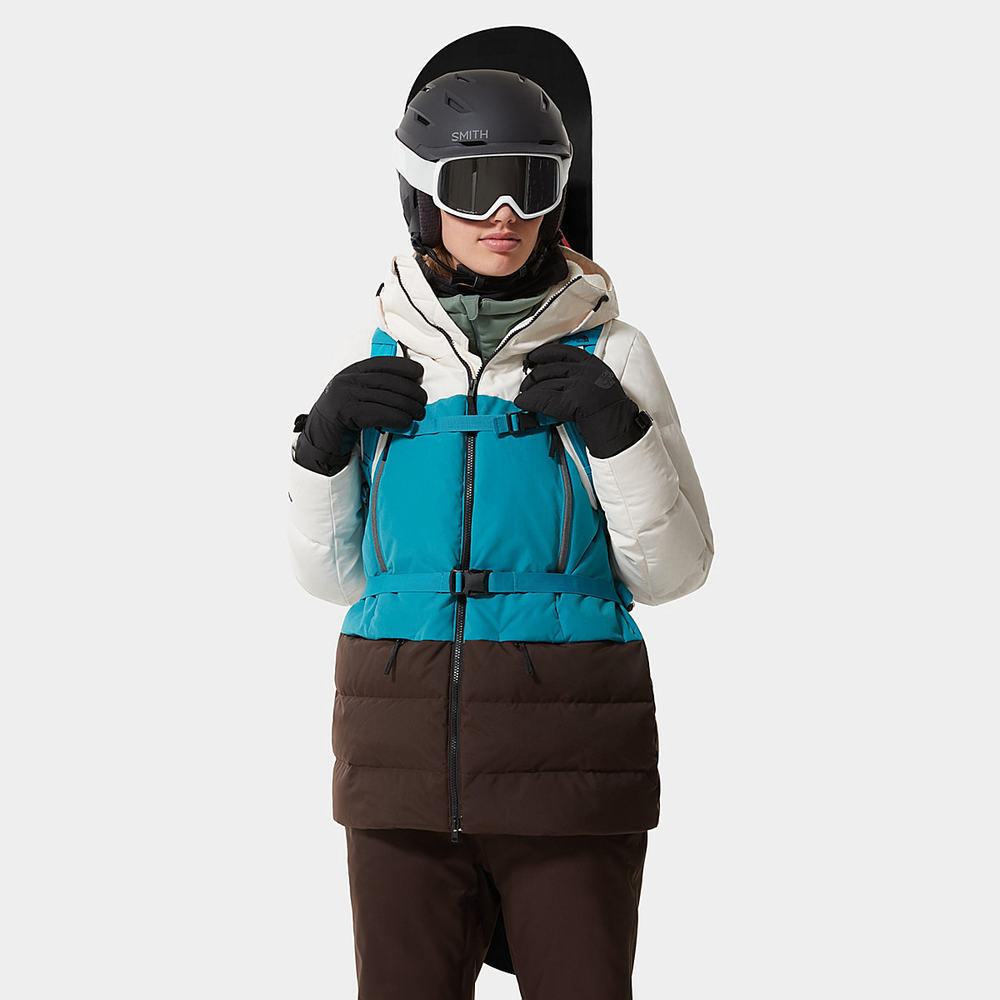 Lyžiarske Bundy The North Face Pallie Damske Biele Modre Tmavo Hnede | AOI-290531