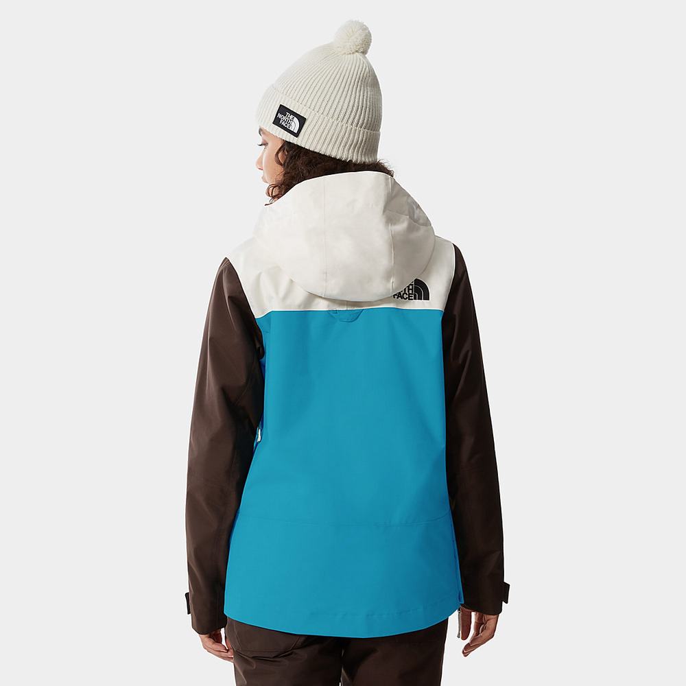 Lyžiarske Bundy The North Face Tanager Fanorak Damske Biele Tmavo Hnede Modre | DNL-467281