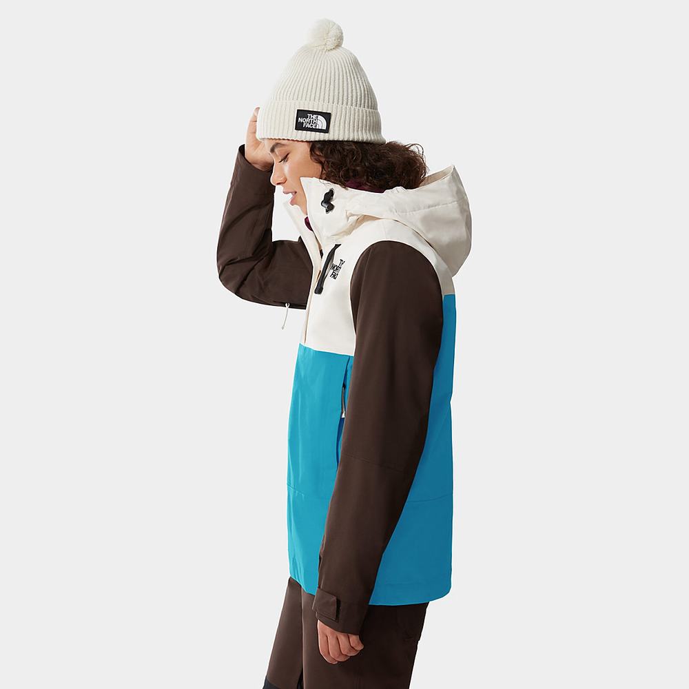 Lyžiarske Bundy The North Face Tanager Fanorak Damske Biele Tmavo Hnede Modre | DNL-467281
