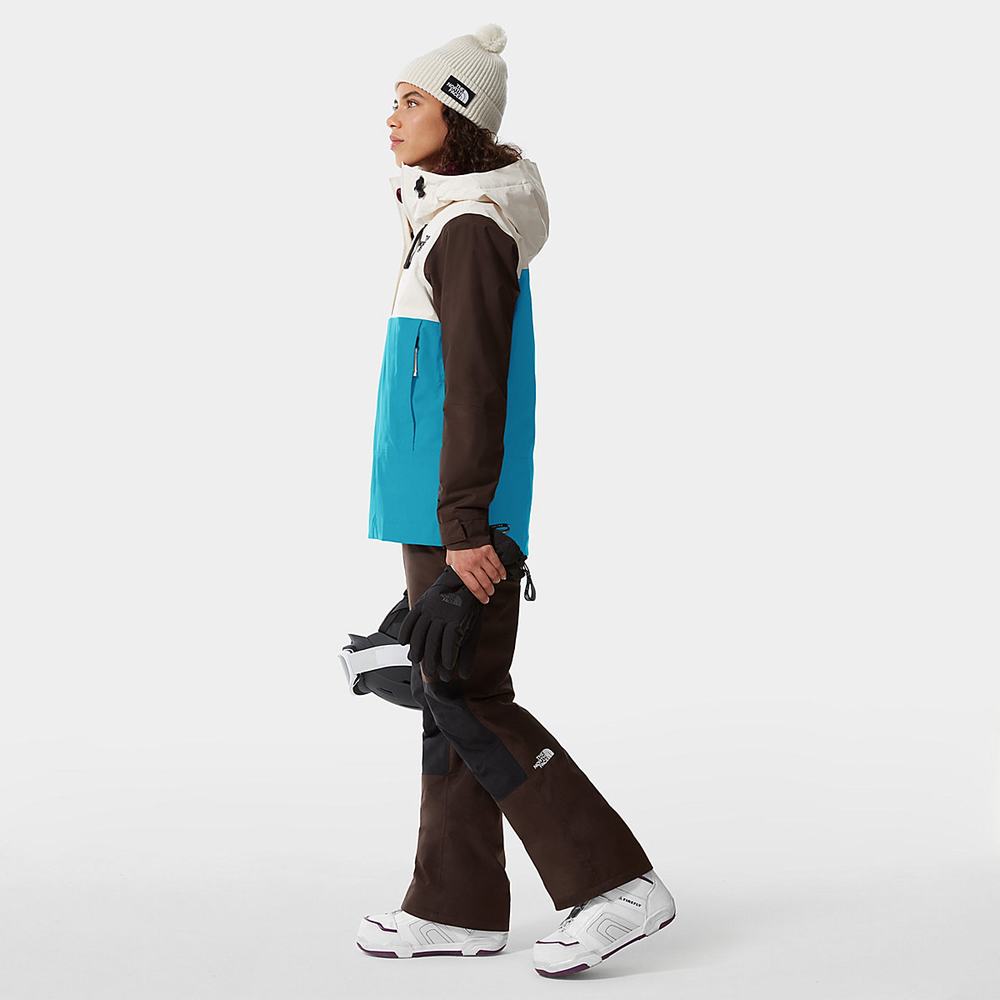 Lyžiarske Bundy The North Face Tanager Fanorak Damske Biele Tmavo Hnede Modre | DNL-467281