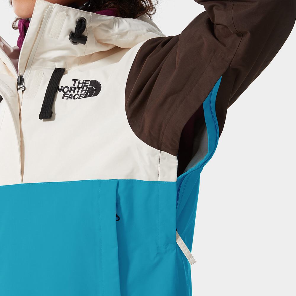 Lyžiarske Bundy The North Face Tanager Fanorak Damske Biele Tmavo Hnede Modre | DNL-467281