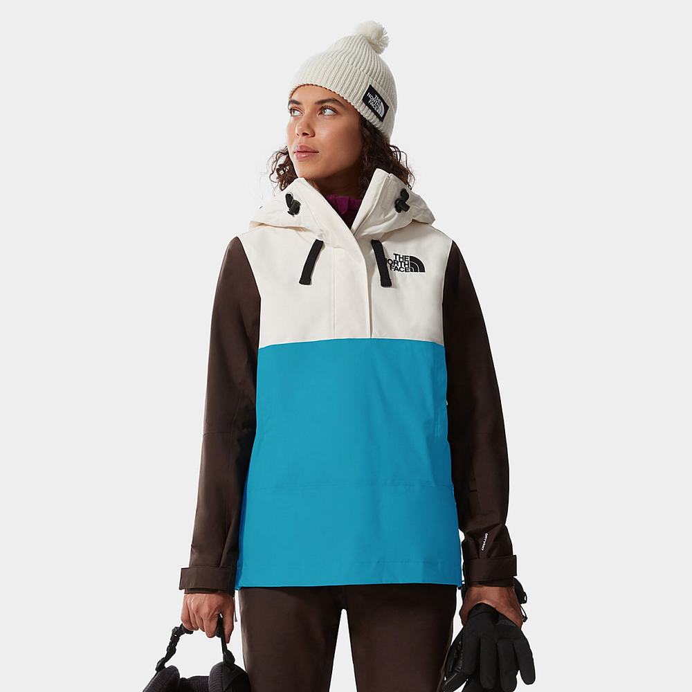 Lyžiarske Bundy The North Face Tanager Fanorak Damske Biele Tmavo Hnede Modre | DNL-467281