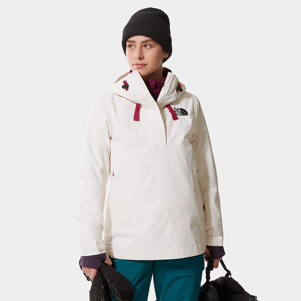 Lyžiarske Bundy The North Face Tanager Fanorak Damske Biele | VKY-250963