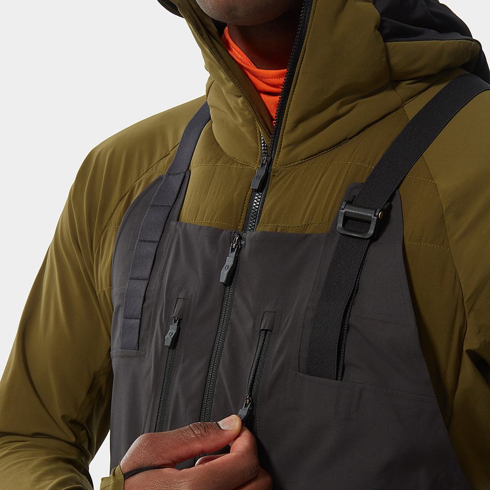 Lyžiarske Nohavice The North Face BRIGANDINE FUTURELIGHT™ BIB Panske Zelene | EHP-042518