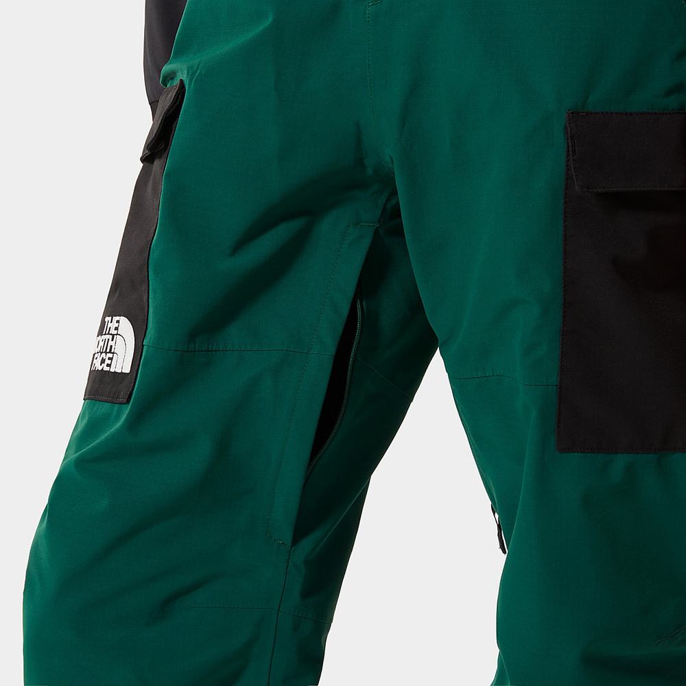 Lyžiarske Nohavice The North Face DRAGLINE BIB Panske Zelene Čierne | KHD-825067