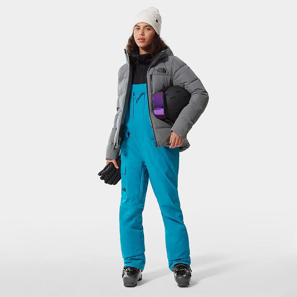 Lyžiarske Nohavice The North Face Freedom Bib Damske Modre | ITP-419573