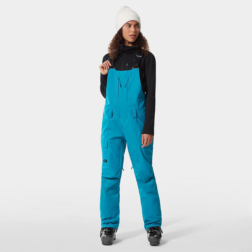 Lyžiarske Nohavice The North Face Freedom Bib Damske Modre | ITP-419573