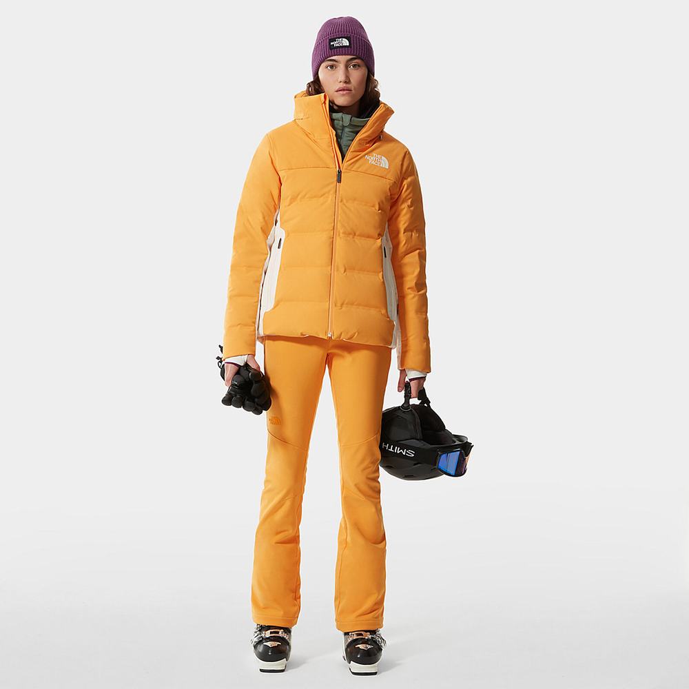 Lyžiarske Nohavice The North Face Snoga Damske Žlté | RPG-724615