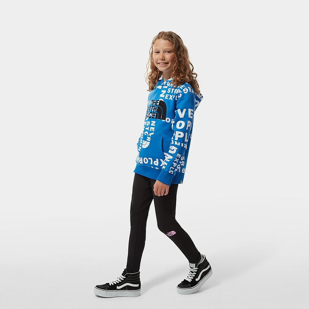 Mikiny S Kapucňou The North Face DREW PEAK Dievcenske Modre | LOF-152946
