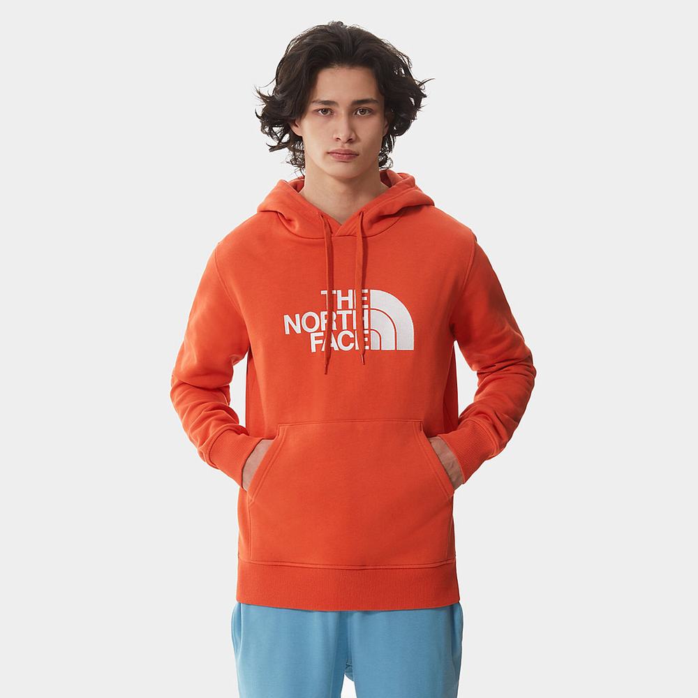 Mikiny S Kapucňou The North Face DREW PEAK Panske Oranžové | QPU-091863