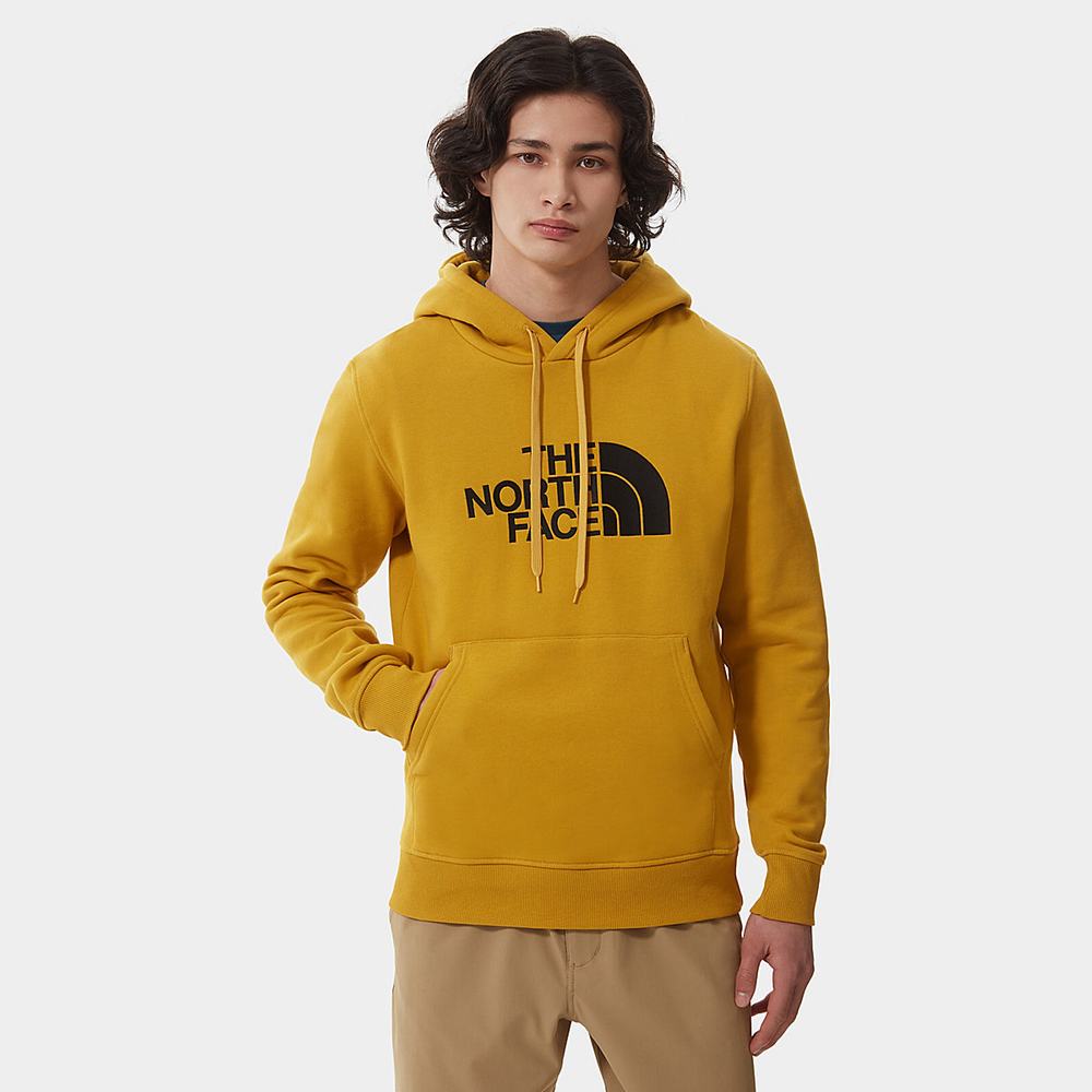 Mikiny S Kapucňou The North Face DREW PEAK Panske Žlté | SYR-231706