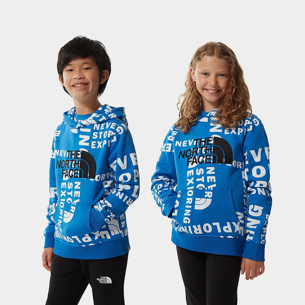 Mikiny S Kapucňou The North Face DREW PEAK Chlapcenske Modre | VBT-853764