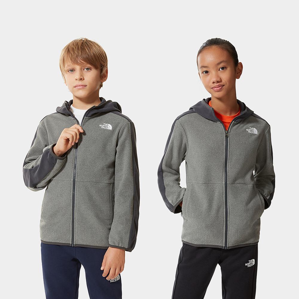 Mikiny S Kapucňou The North Face Glacier Full-Zip Fleece Chlapcenske Siva | FXN-720589
