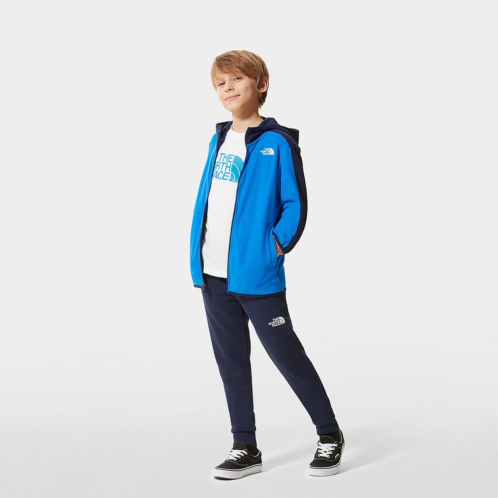 Mikiny S Kapucňou The North Face Glacier Full-Zip Fleece Chlapcenske Modre | HCD-512430