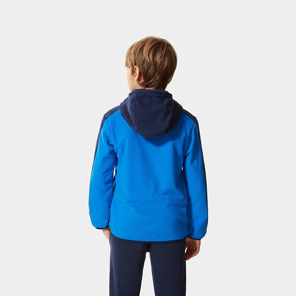 Mikiny S Kapucňou The North Face Glacier Full-Zip Fleece Chlapcenske Modre | HCD-512430