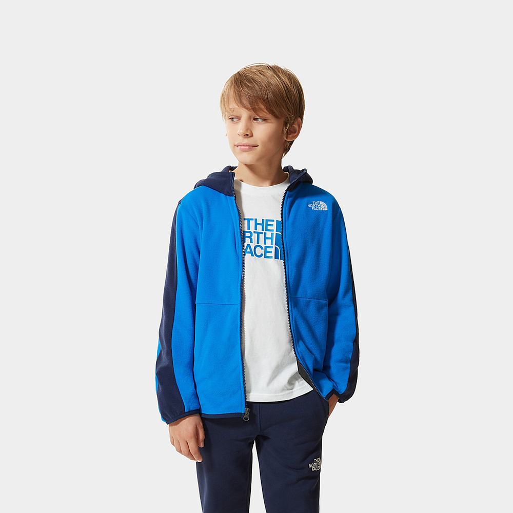 Mikiny S Kapucňou The North Face Glacier Full-Zip Fleece Chlapcenske Modre | HCD-512430