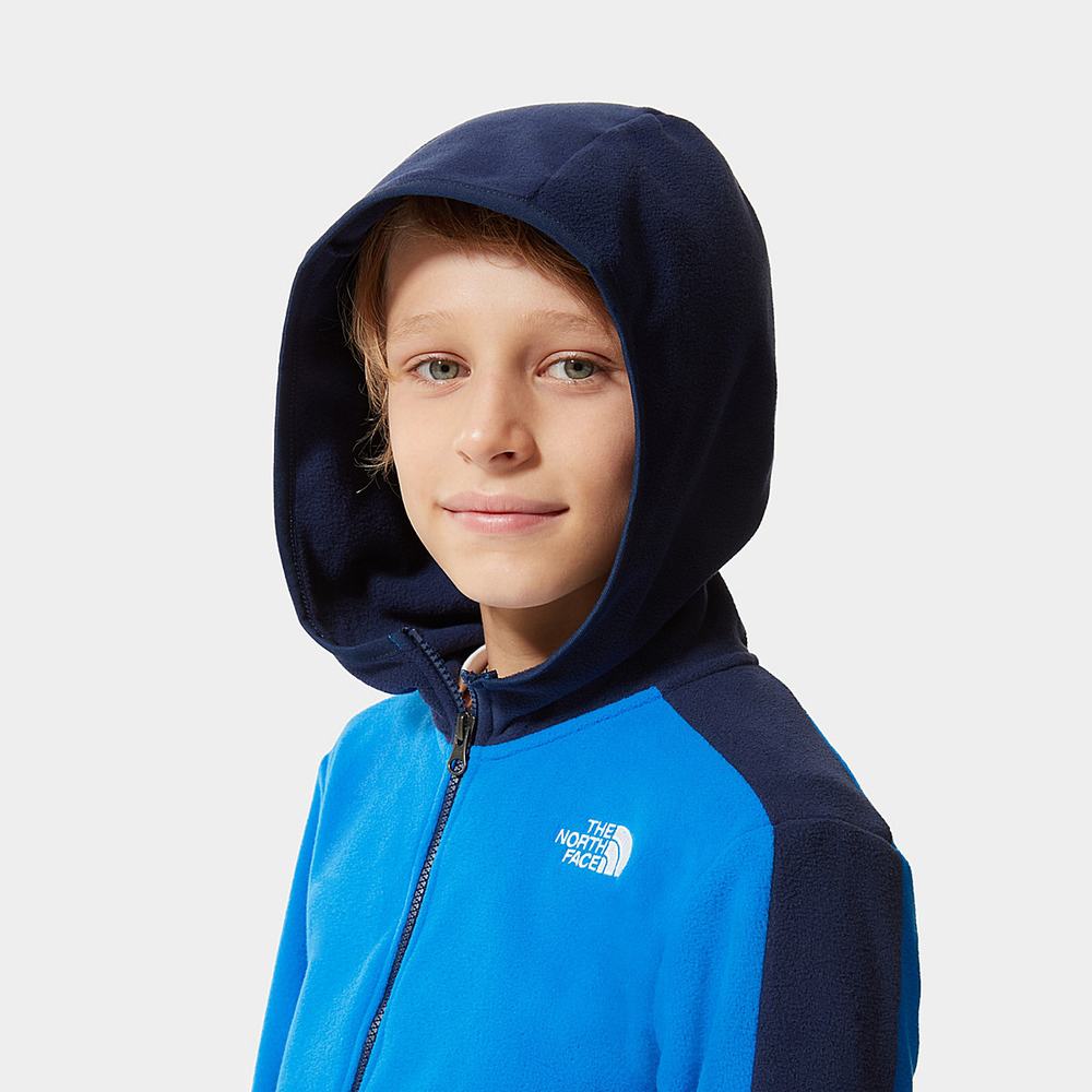 Mikiny S Kapucňou The North Face Glacier Full-Zip Fleece Chlapcenske Modre | HCD-512430