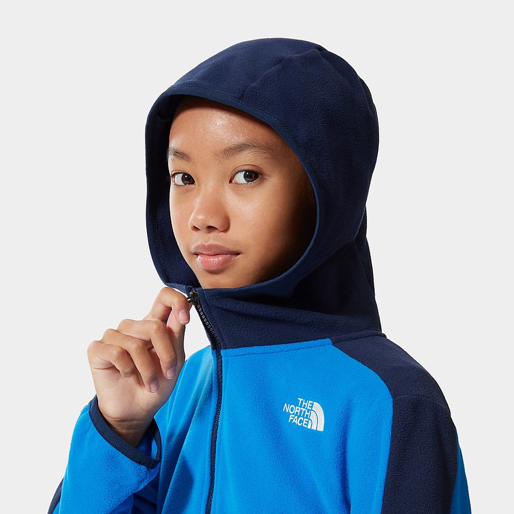 Mikiny S Kapucňou The North Face Glacier Full-Zip Fleece Chlapcenske Modre | HCD-512430