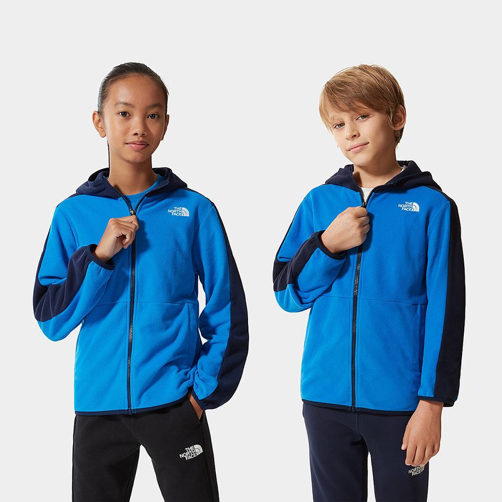 Mikiny S Kapucňou The North Face Glacier Full-Zip Fleece Chlapcenske Modre | HCD-512430