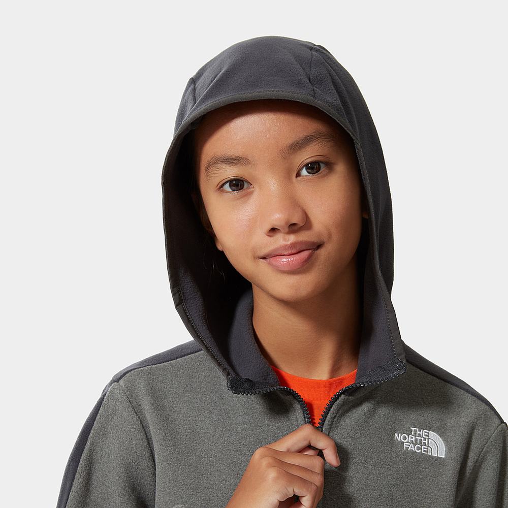 Mikiny S Kapucňou The North Face Glacier Full-Zip Fleece Dievcenske Siva | LNI-813679