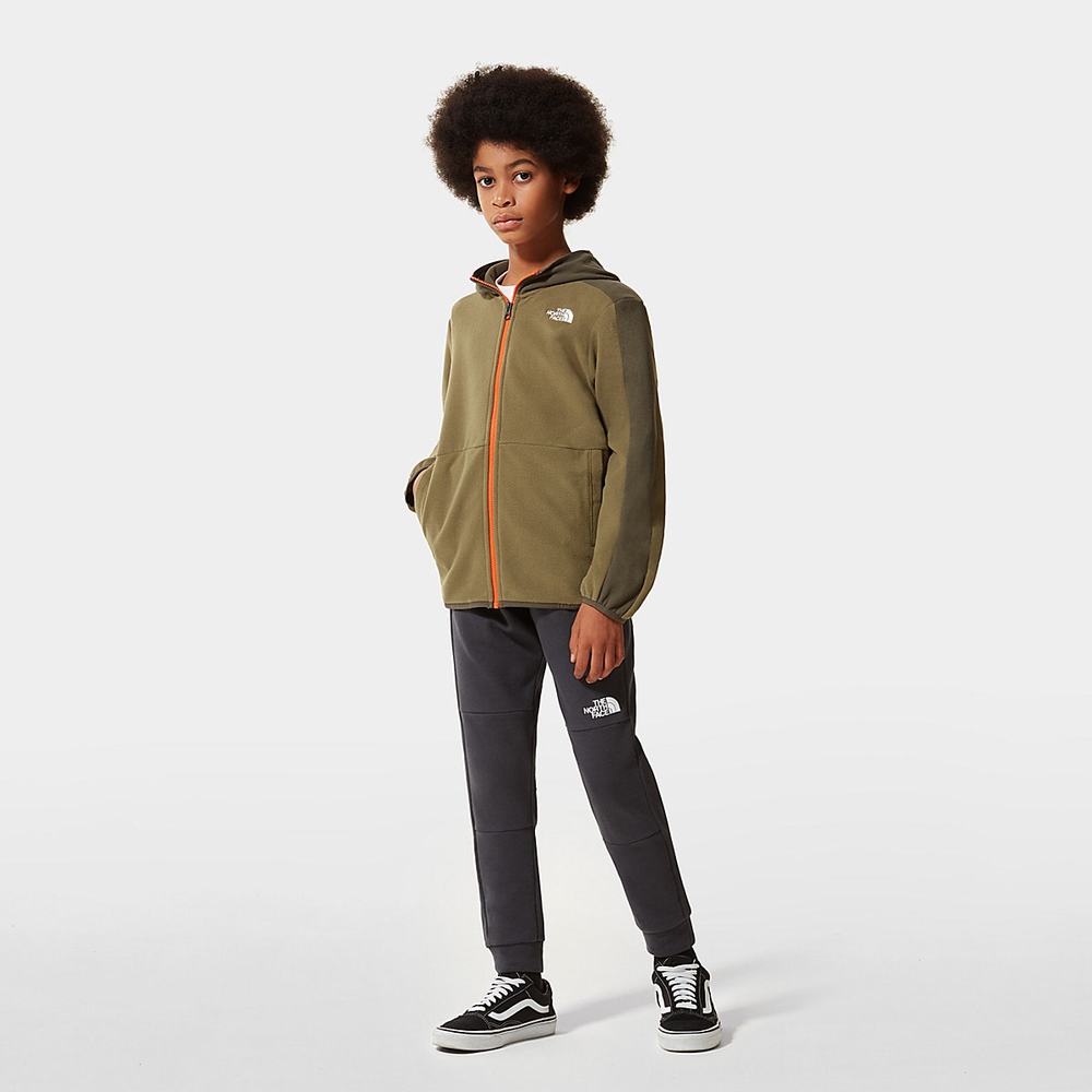 Mikiny S Kapucňou The North Face Glacier Full-Zip Fleece Chlapcenske Olivovo Zelená Zelene | WQA-530184