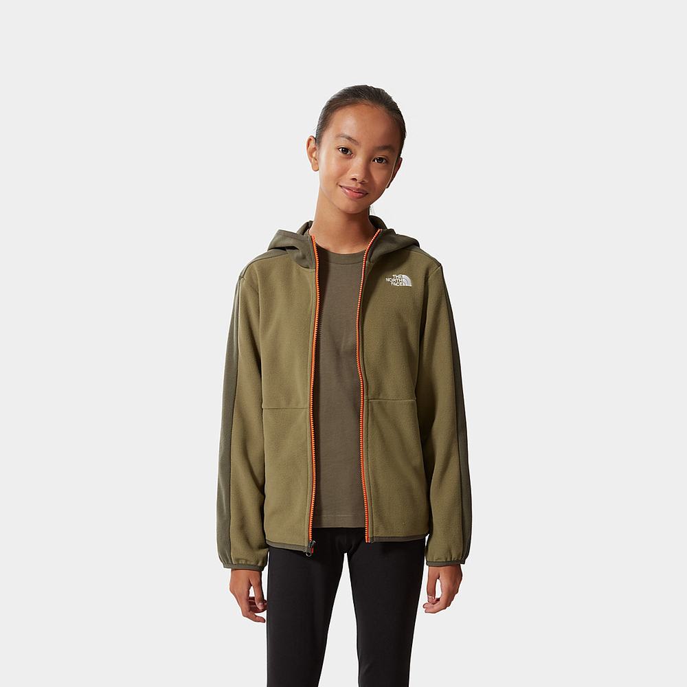 Mikiny S Kapucňou The North Face Glacier Full-Zip Fleece Chlapcenske Olivovo Zelená Zelene | WQA-530184