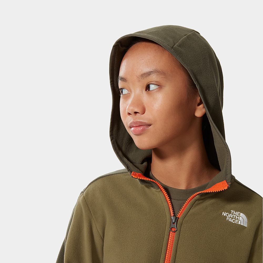 Mikiny S Kapucňou The North Face Glacier Full-Zip Fleece Chlapcenske Olivovo Zelená Zelene | WQA-530184